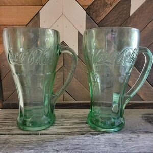*2 FOR $30* Coca Cola Green Mugs Set for Kitchen